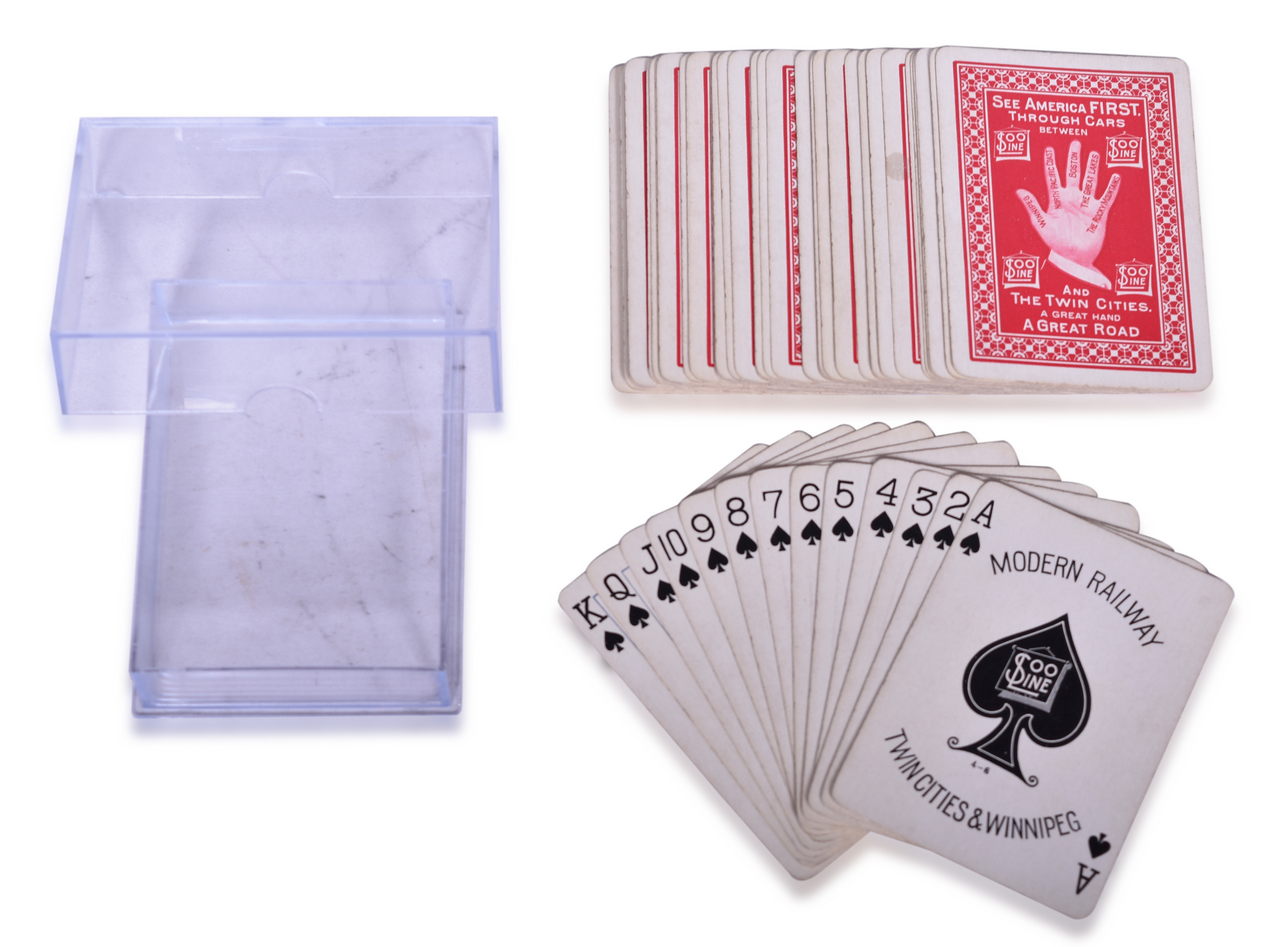 2679 - Soo Line Railroad Playing Card Deck - Cities On Hand Bannered Logo Circa 1900 thumbnail