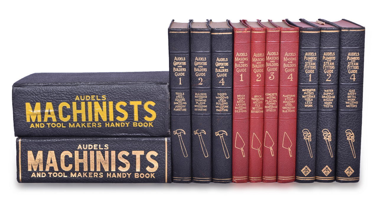 2688 - Twelve Audels Maintenance Guide Books - Carpenter & Builders, Plumbers & Steam Fitters, and Masons & Builders thumbnail