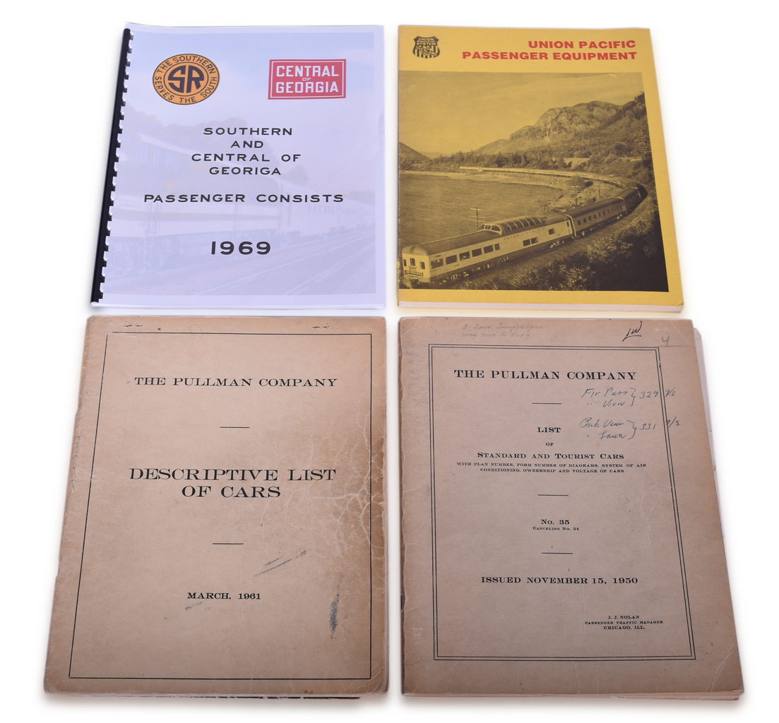 2689 - Four Railroad Rosters, Passenger Equipment, and Consists Books - Union Pacific, Pullman Company, and Southern thumbnail