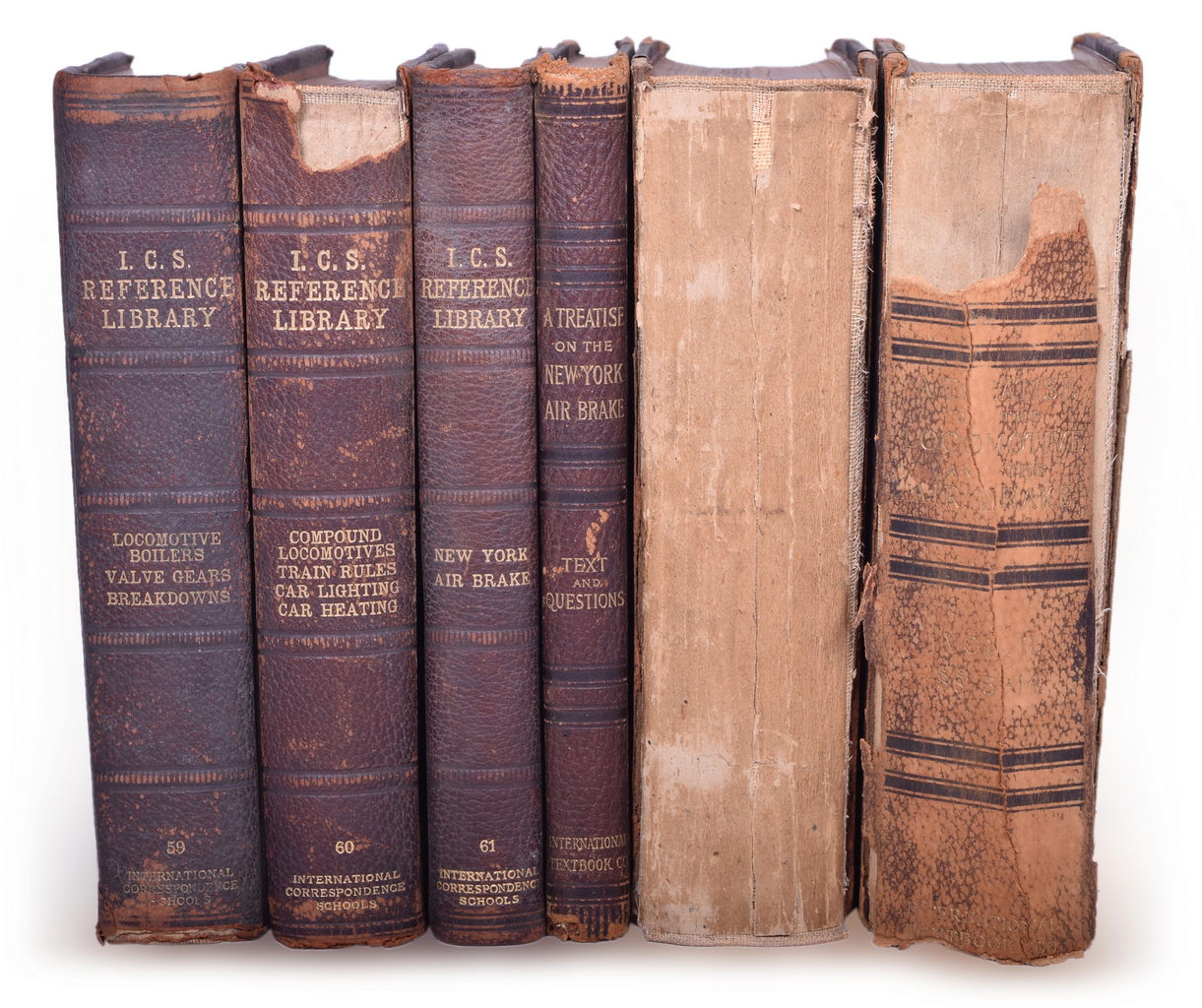 2694 - Six 1900s ICS Books on Railroad Locomotives and Air Brakes thumbnail