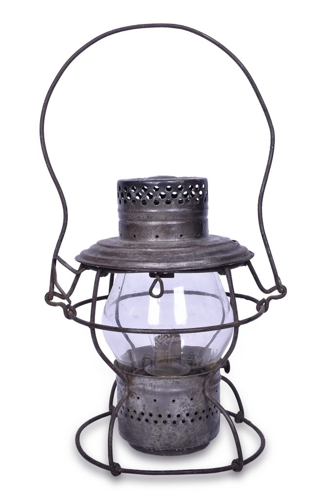 2044 - Handlan Pennsylvania Railroad Lantern w/ Etched MacBeth Clear Globe thumbnail