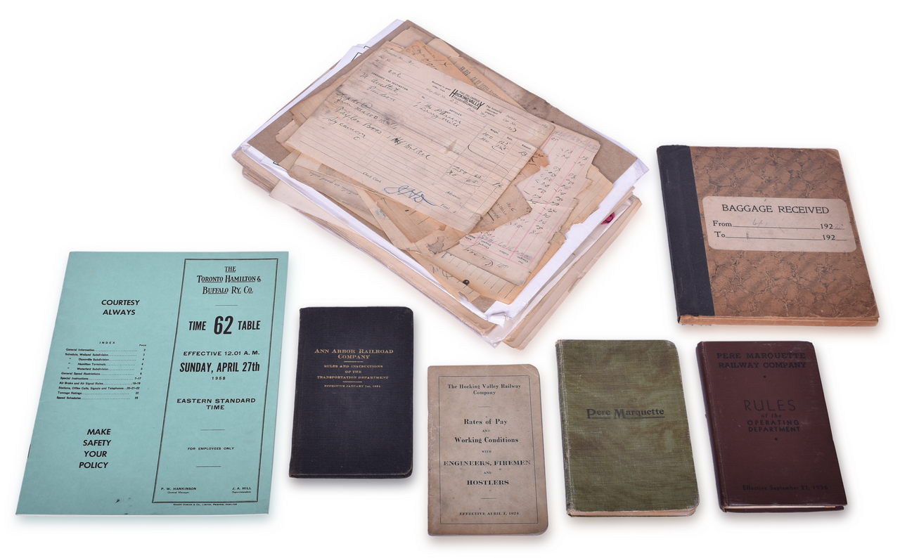 2053 - Small Group of Michigan Railroad Paper Items - Hocking Valley, Ann Arbor, Pere Marquette, Toronto, Hamilton & Buffalo thumbnail