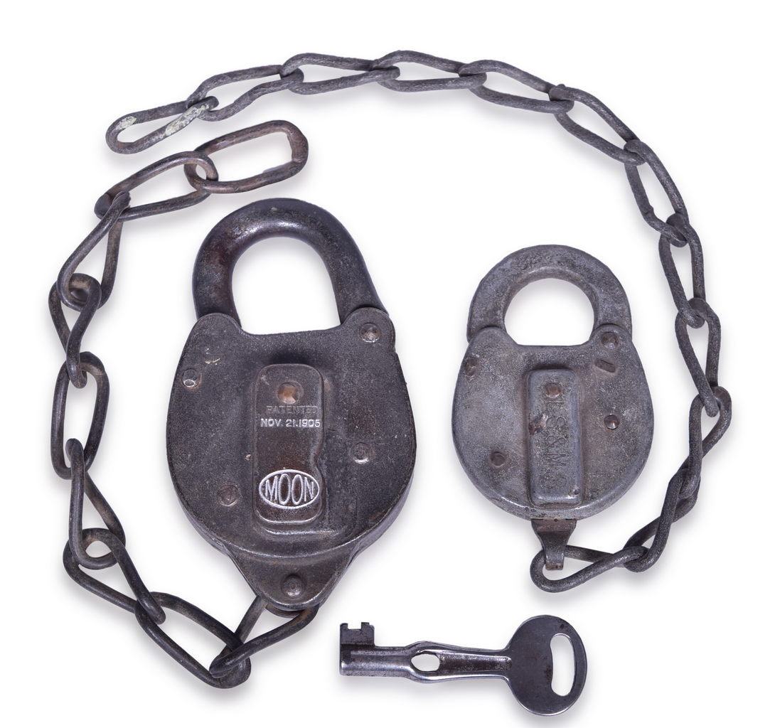 2083 - Pair of Lake Shore & Michigan Southern Railroad Locks and Key thumbnail