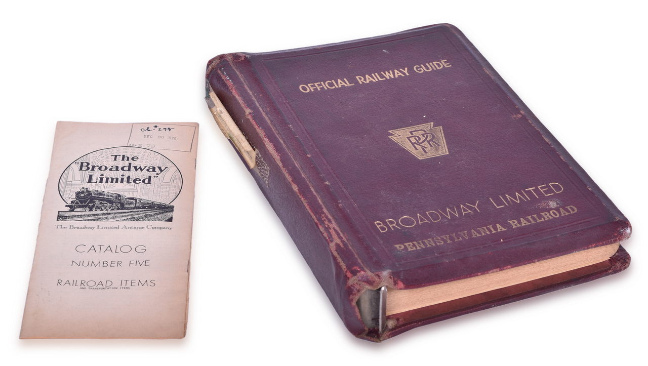2097 - 1971 Official Guide of the Railways in Pennsylvania Broadway Limited Cover and 1976 Broadway Limited Antique Co. Catalog thumbnail
