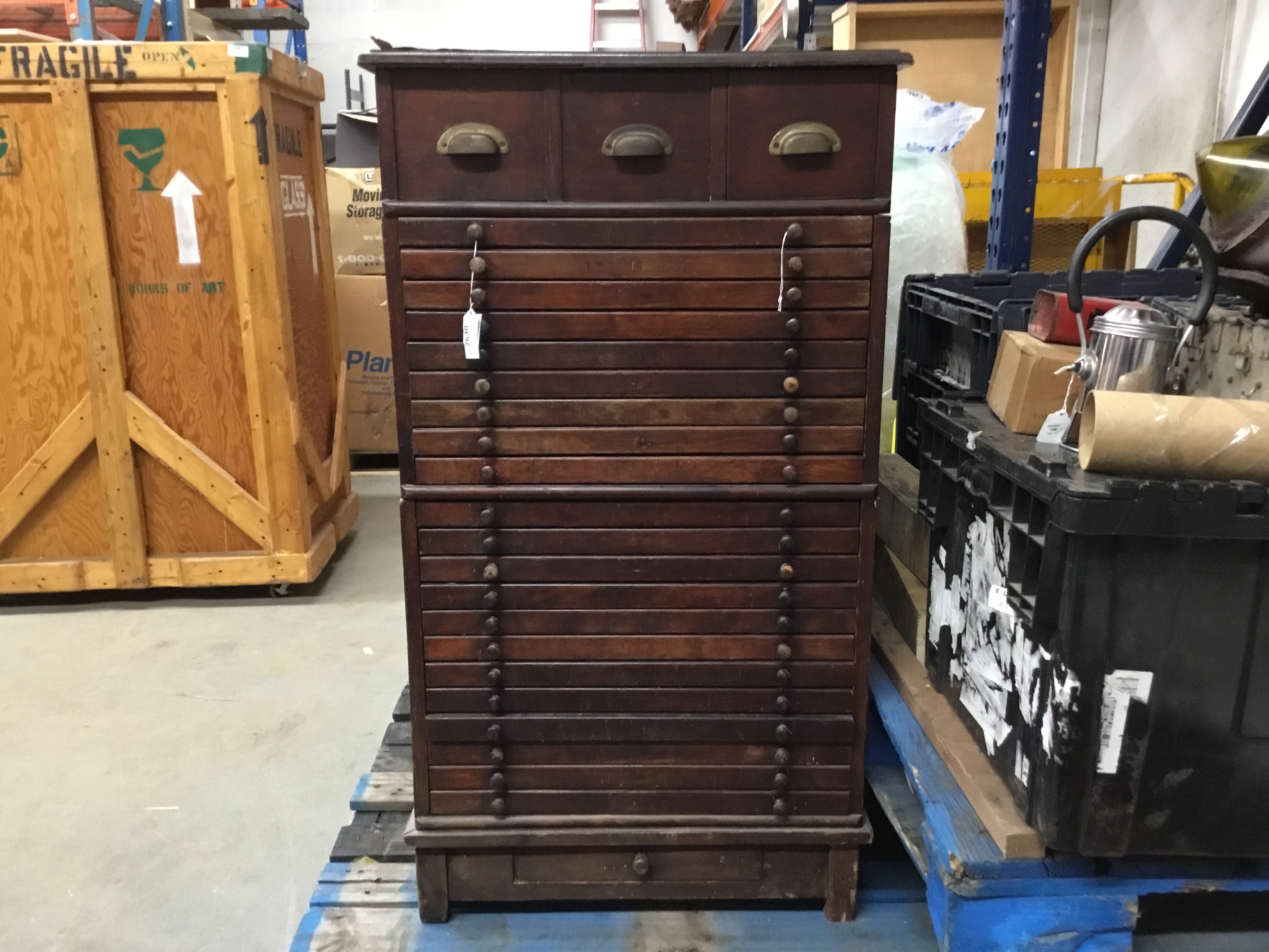 2630 - Rand McNally Railroad Map Cabinet w/ 21 Railroad Maps thumbnail