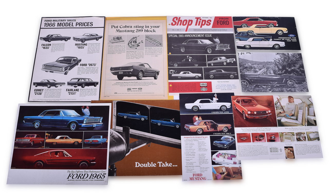 3404 - Eight Pieces of 1965 / 1966 Ford Mustang Promotional and Dealership Literature thumbnail