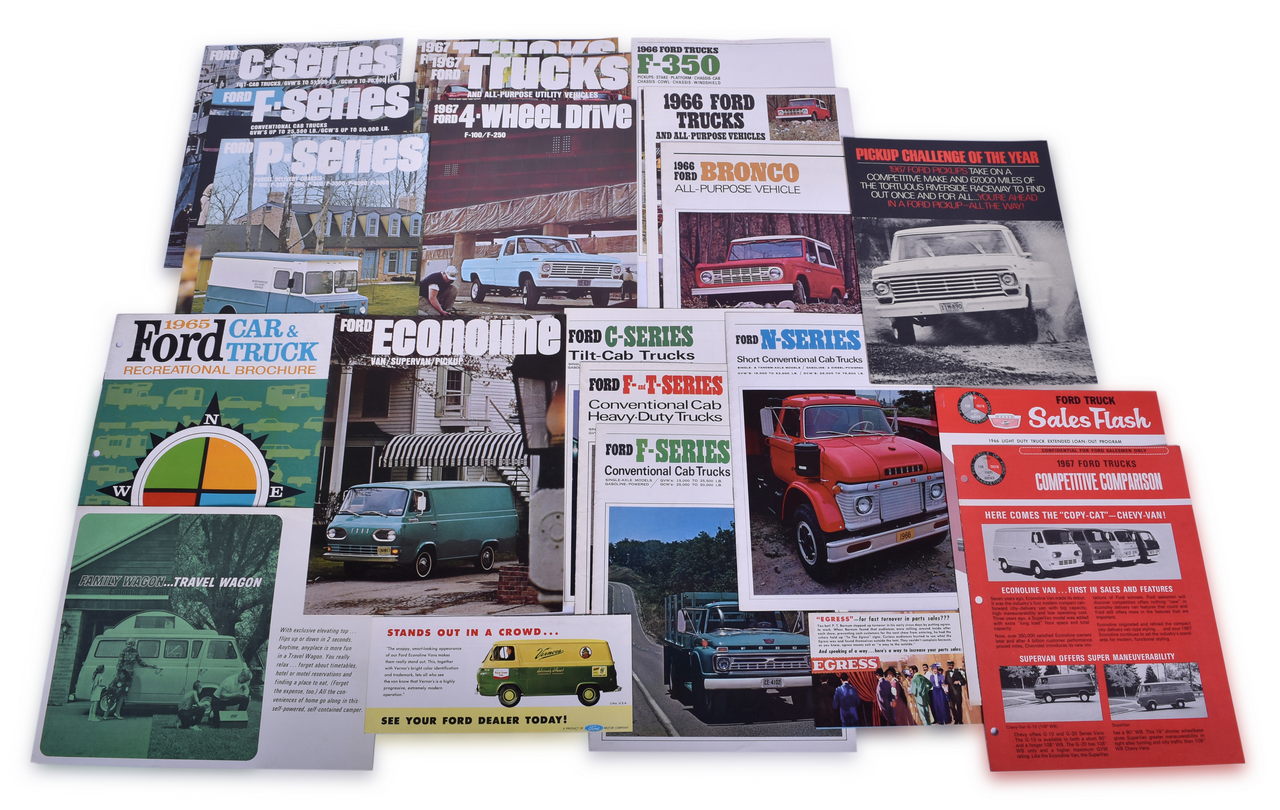3408 - 16 Pieces of Ford Truck Literature 1965 - 1967 - F Series, Bronco, Commercial, and More thumbnail