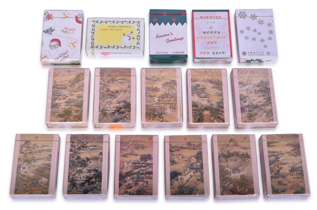 3411 - Sixteen New Old Stock China Airlines Playing Card Decks Sealed in Original Cellophane thumbnail