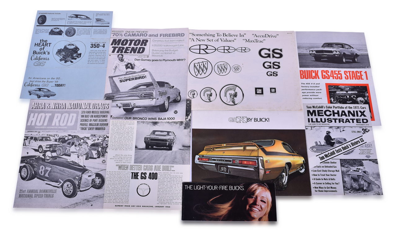 3412 - 9 Pieces of Buick GS and GS-X Promotional and Sales Literature 1968-70 thumbnail