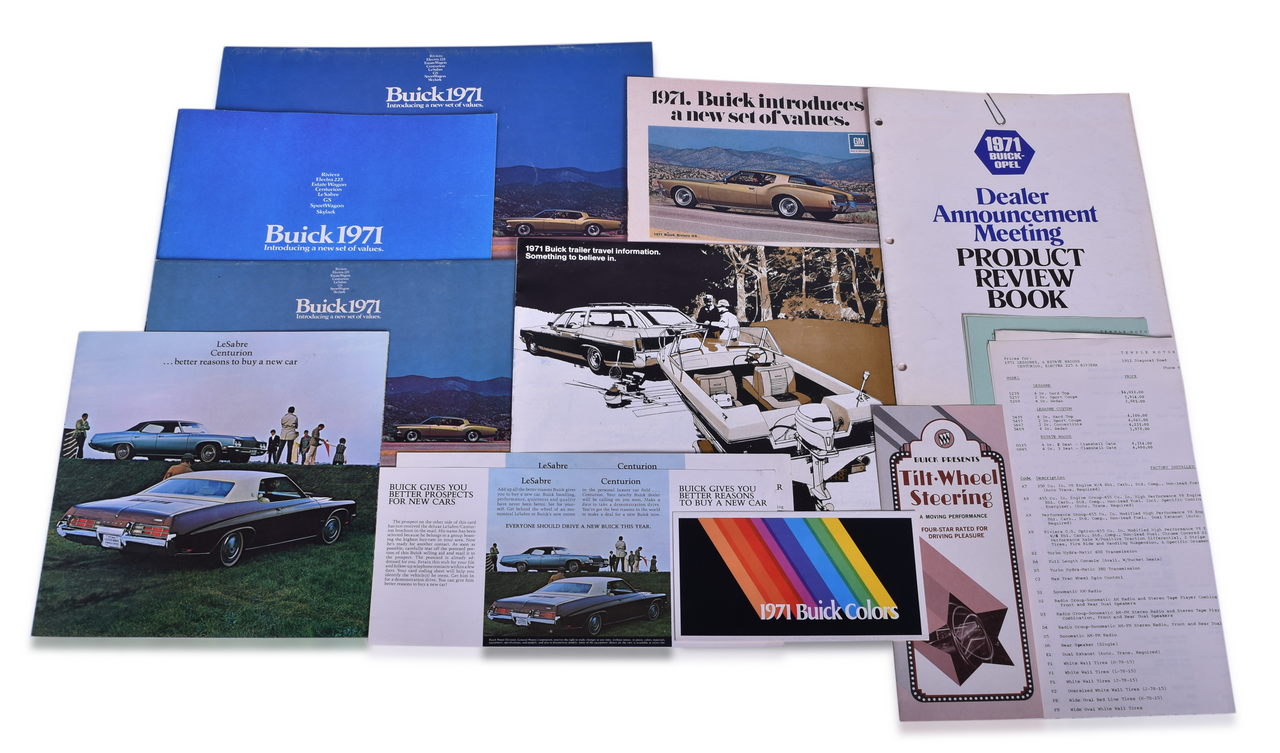 3416 - 13 Pieces of 1971 Buick Promotional and Sales Literature - GS, Rivera, Opel, etc. thumbnail
