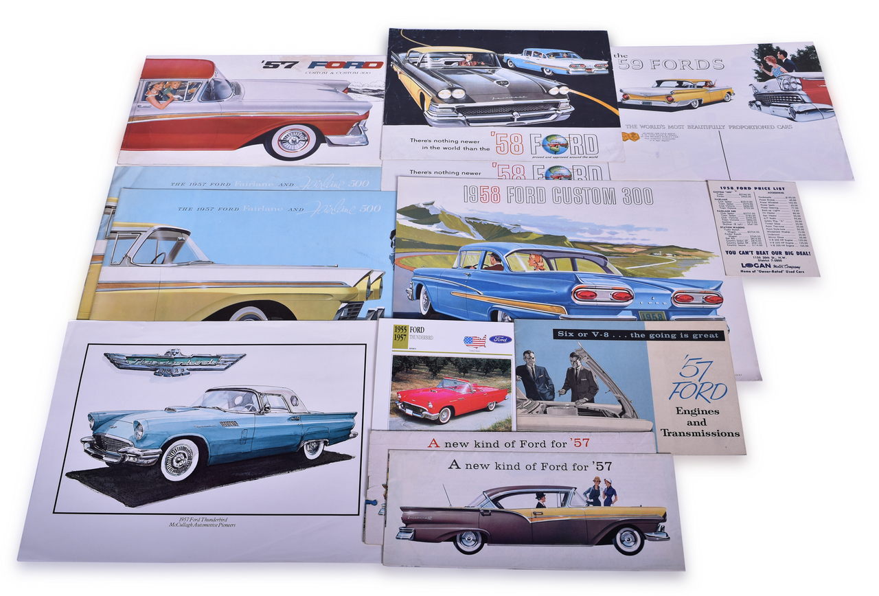 3420 - 11 Pieces of Ford Passenger Car Sales and Promotional Literature 1957-1959 thumbnail