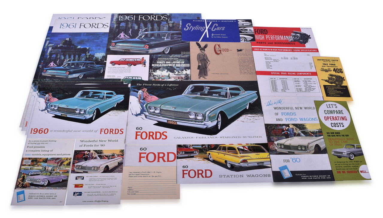 3426 - 21 Pieces of Ford Passenger Car Sales and Promotional Literature 1962-1964 - Mustang II Concept thumbnail