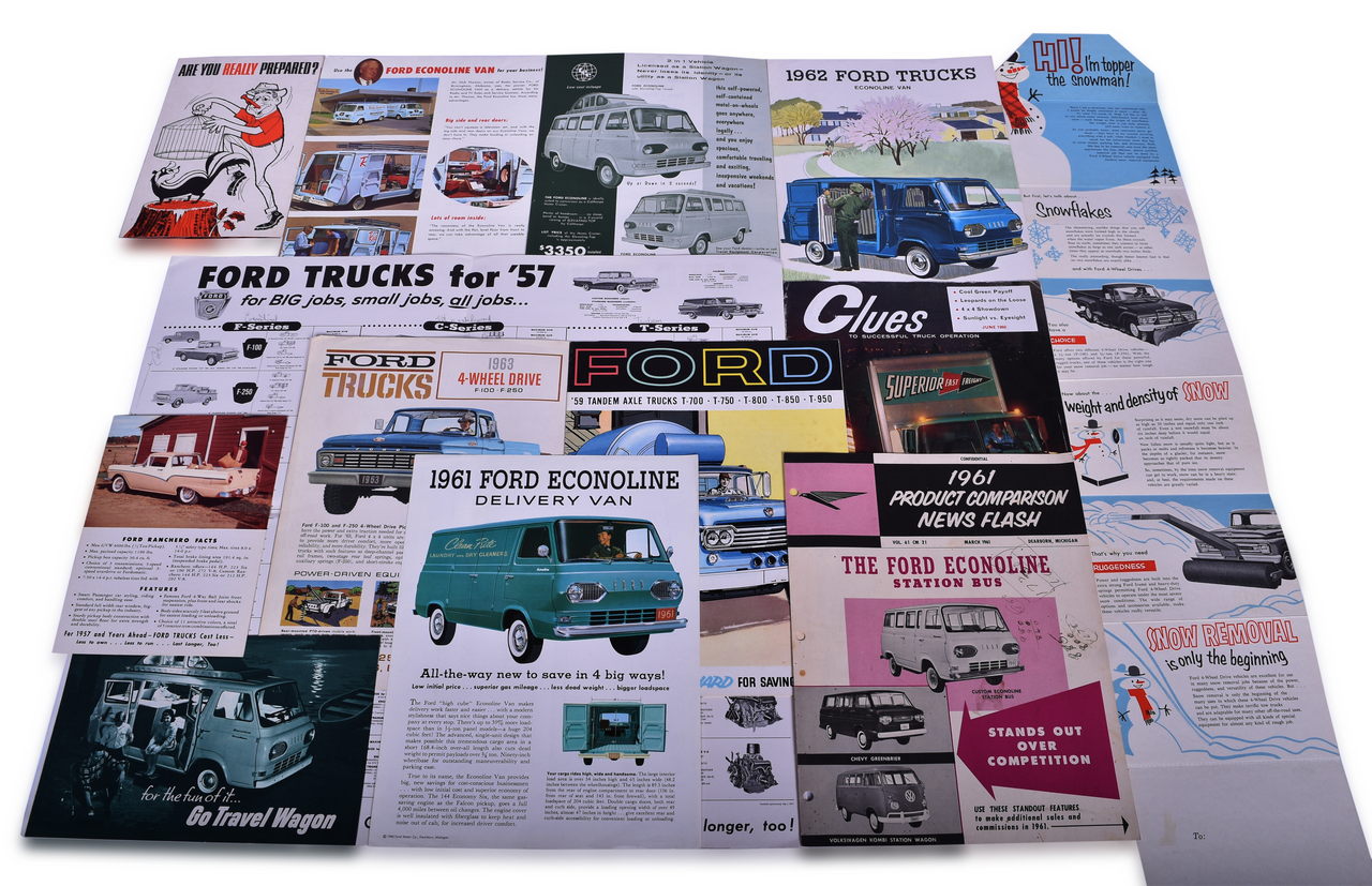 3428 - 13 Pieces of Ford Truck and Van Literature 1957-1964 - Ranchero, F Series, Econoline, etc. thumbnail