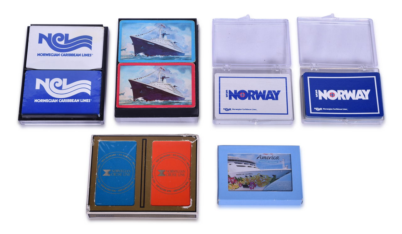 3463 - Nine Norwegian Cruise Line Advertising Playing Card Decks thumbnail