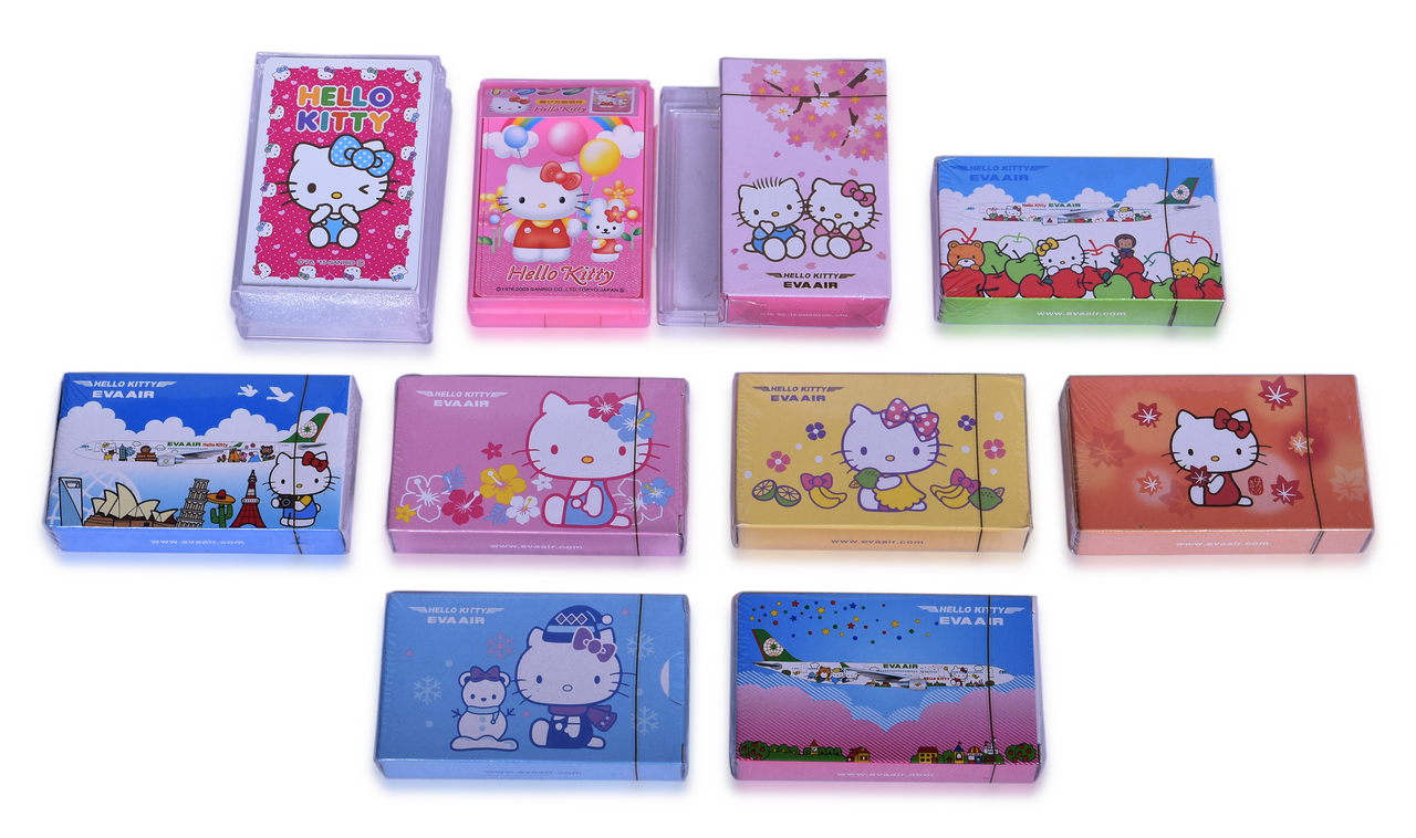 3471 - Ten EVA Air Hello Kitty Airline Playing Card Decks thumbnail