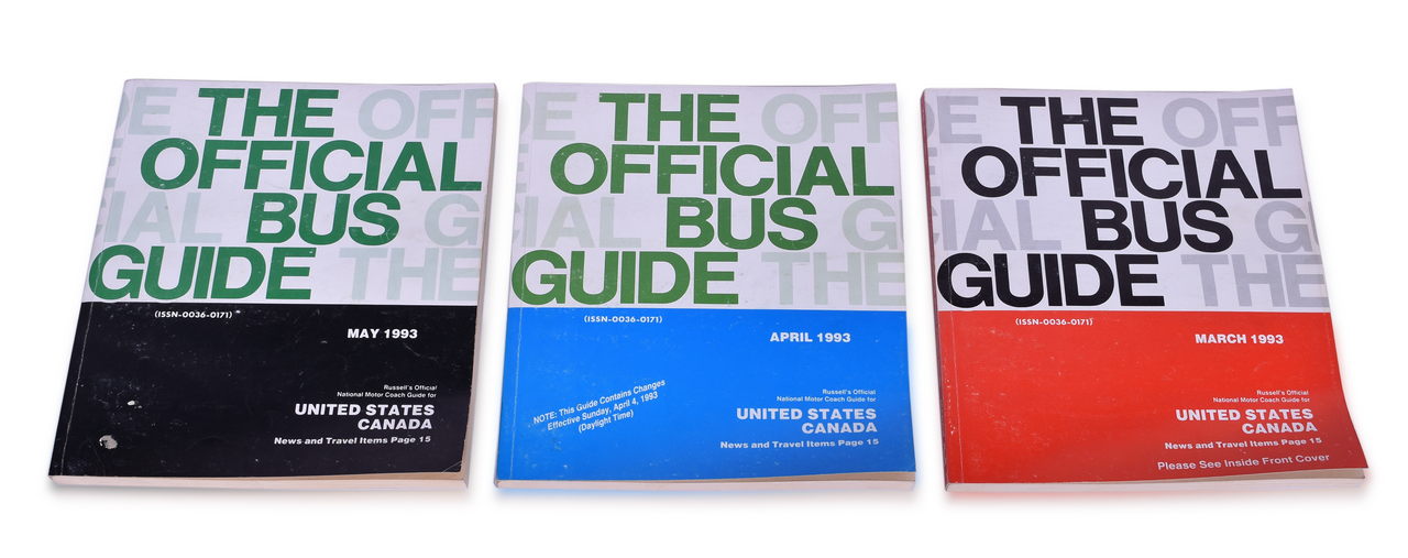 3473 - Three 1993 Russell's Official National Motor Coach Guide Volume 65 thumbnail