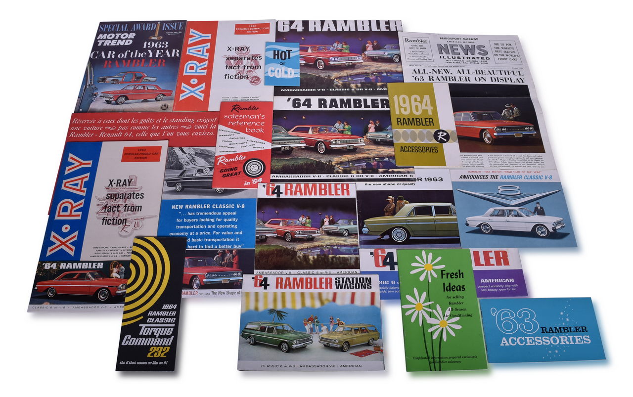3482 - 21 Pieces of AMC / Rambler Sales and Promotional Literature 1963-1965 thumbnail