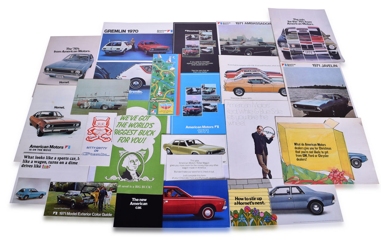 3488 - 26 Pieces of AMC Sales and Promotional Literature 1970-1971 - AMX, Javelin, Rebel, Hornet Gremlin, etc. thumbnail