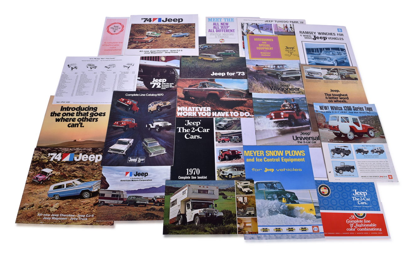 3496 - 24 Pieces of Jeep / AMC Promotional and Sales Literature 1963-1975 - Gladiator, Wagoneer, Tuxedo Park, and More thumbnail
