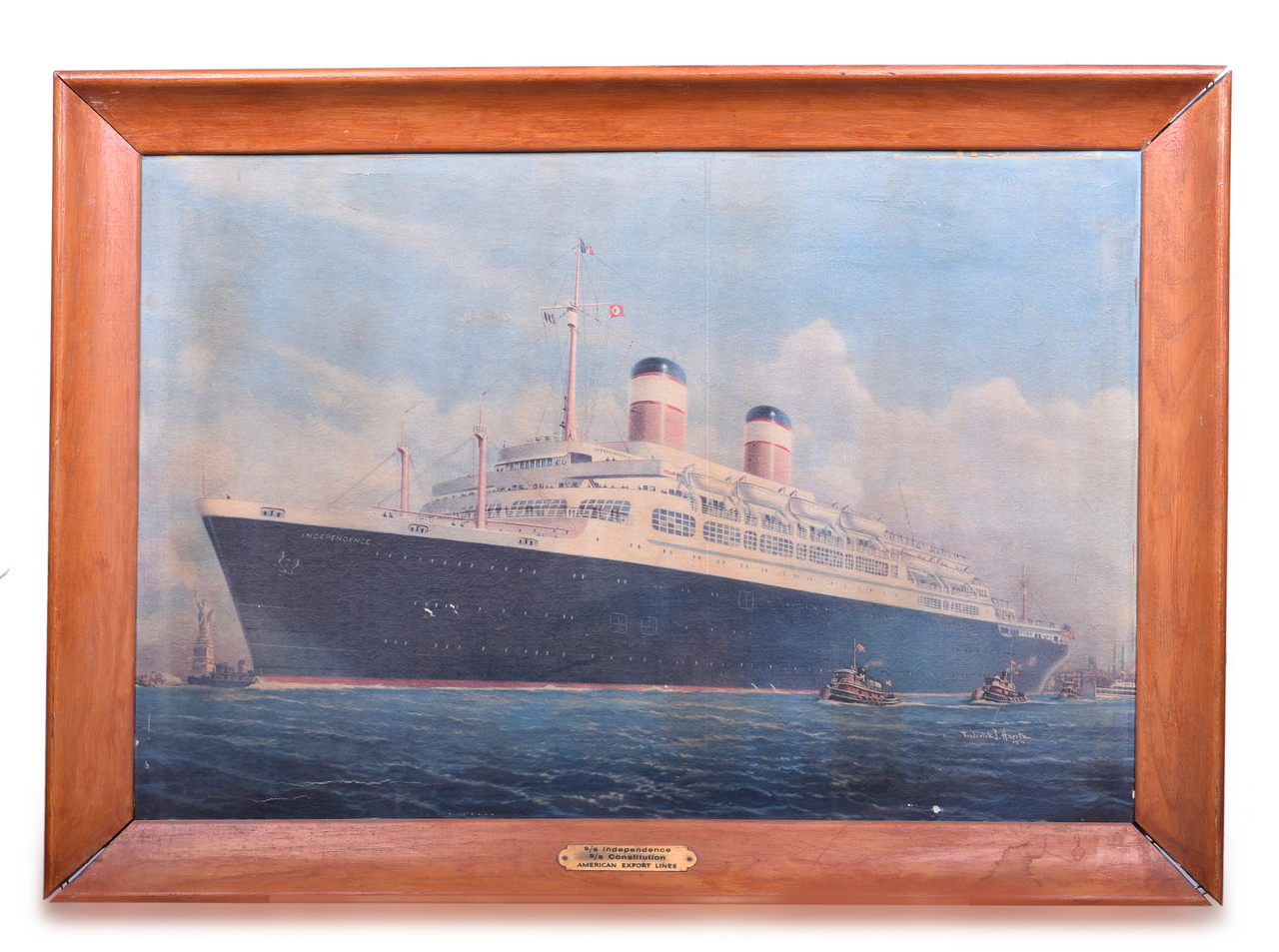 3497 - American Export Lines SS Independence Advertising Print By Frederick Hoertz thumbnail