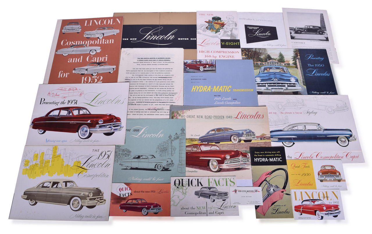 3498 - 19 Pieces of Lincoln Automotive Promotional and Sales Literature thumbnail