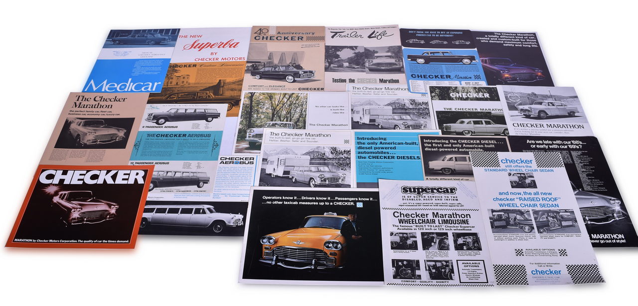 3502 - 63 Pieces Checker Motors Corporation of Promotional and Advertising Literature thumbnail
