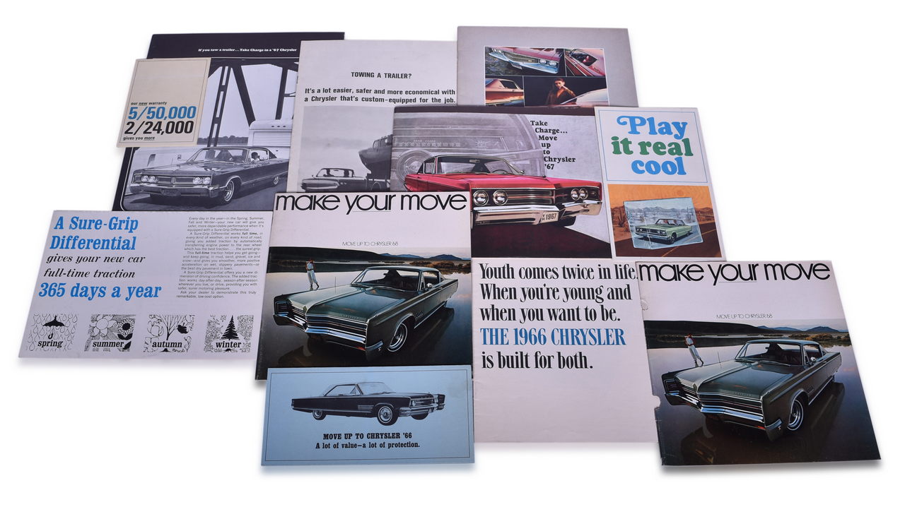 3516 - 10 Pieces of Chrysler Sales / Promotional Literature 1966-1968 thumbnail