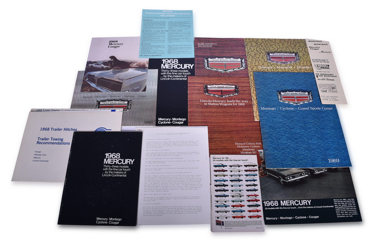 3518 - 18 Pieces of 1968-1969 Lincoln / Mercury Sales and Promotional Literature thumbnail