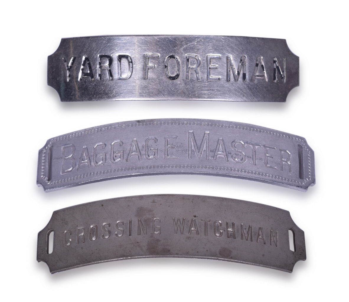 3002 - Three Railroad Cap Badges - 