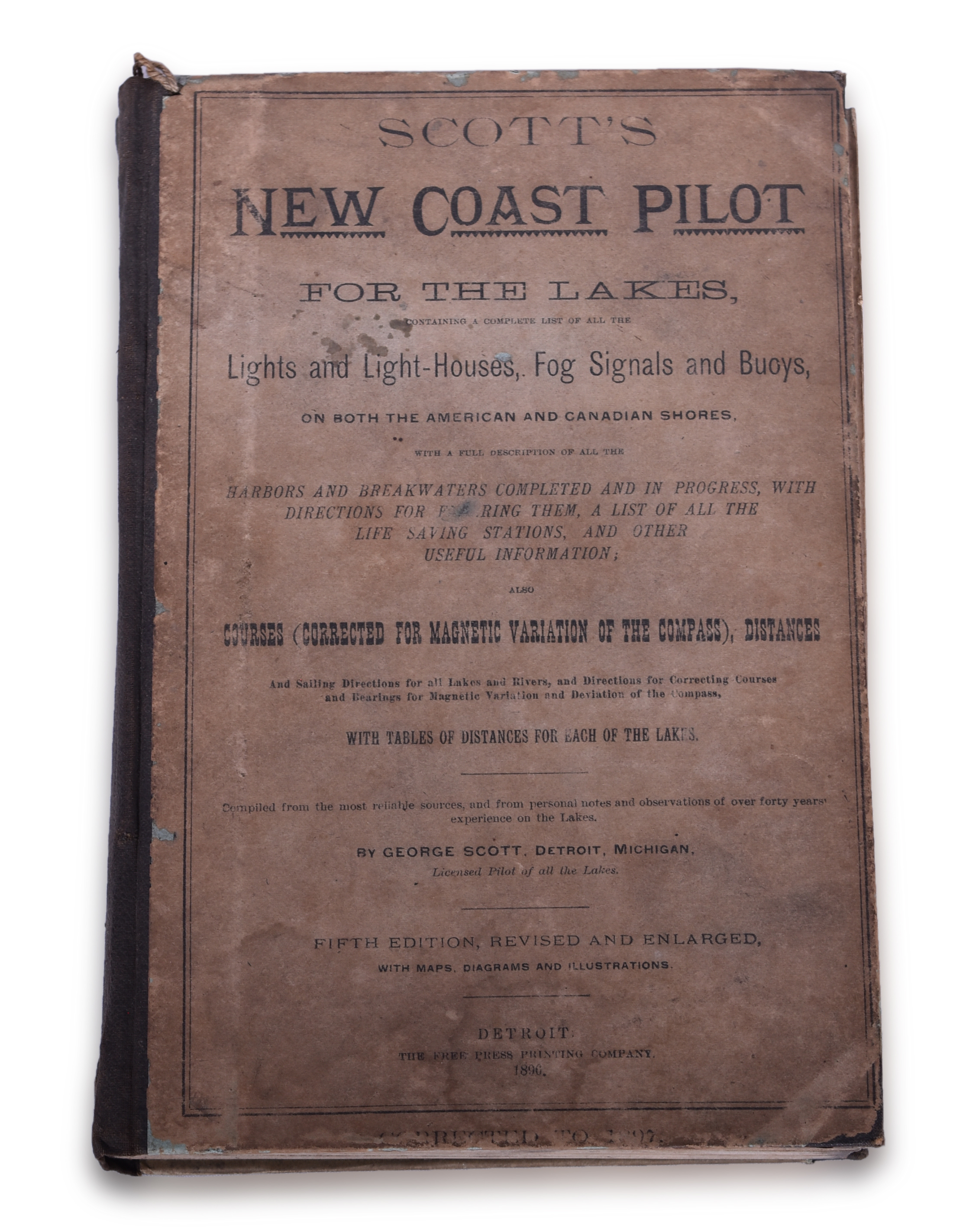 3535B - 1897 Scott's New Coast Pilot For The Lakes thumbnail