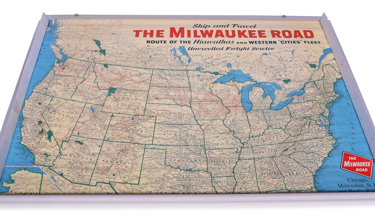 3041 - 1961 Milwaukee Road Large Colo Wall Map thumbnail