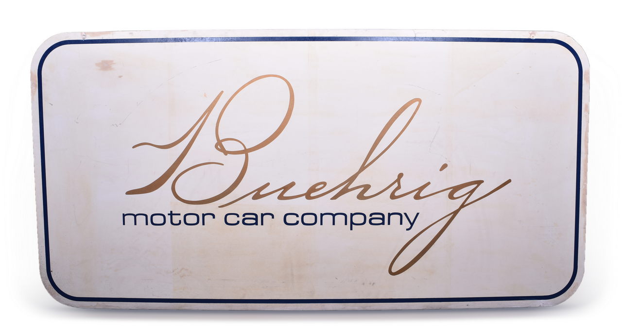 3554 - Original Buehrig Motor Car Company Display Sign - Detroit Auto Show, Carail, etc thumbnail
