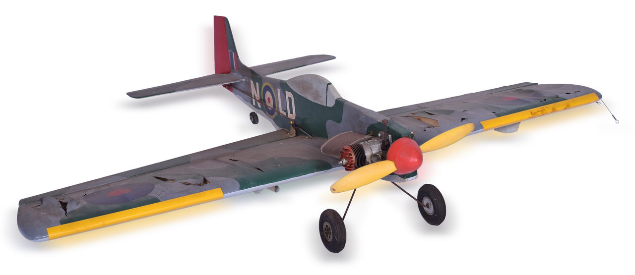 3556 - NOLD Model Airplane With McCoy 35 Red Head Stunt Engine thumbnail