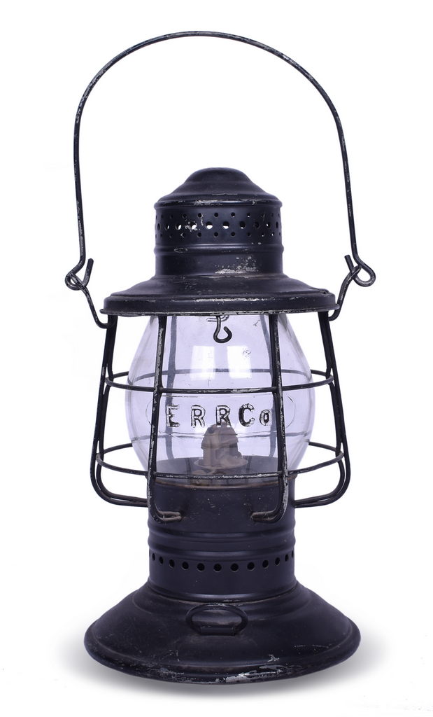 3056 - Keystone Erie Railroad Bell Bottom Lantern w/ Clear Cast Globe thumbnail