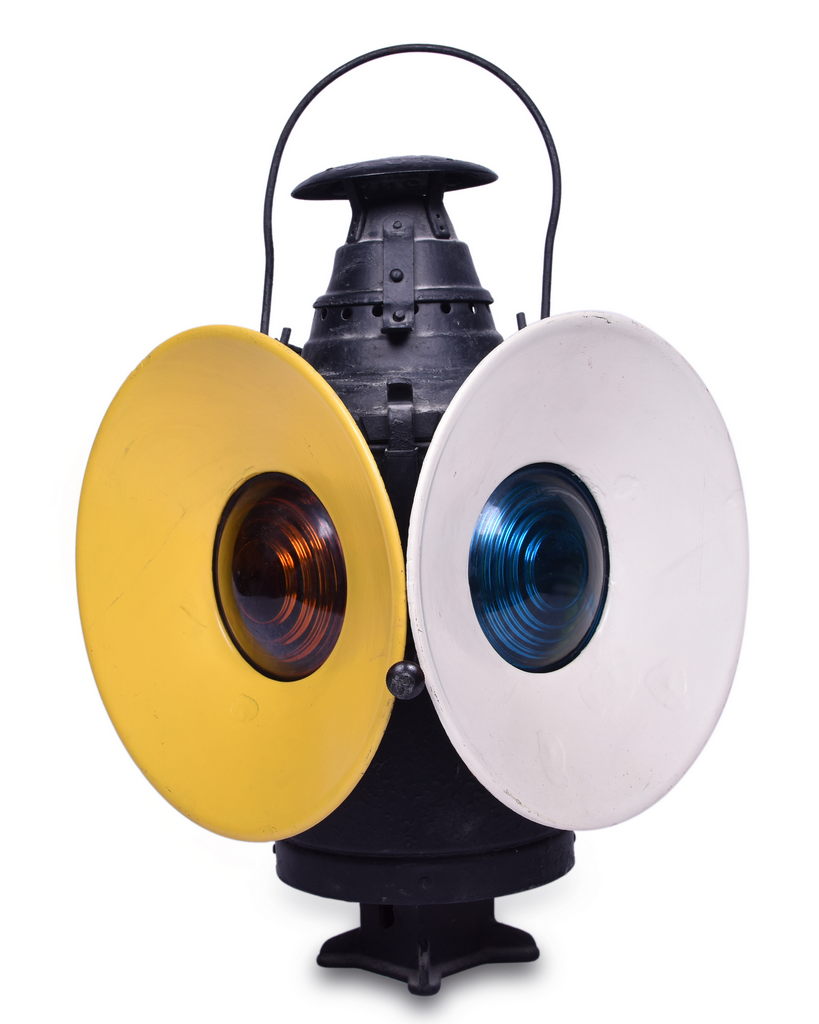 3062 - Dressel Railroad Switch Lantern w/ White and Yellow Day Targets thumbnail