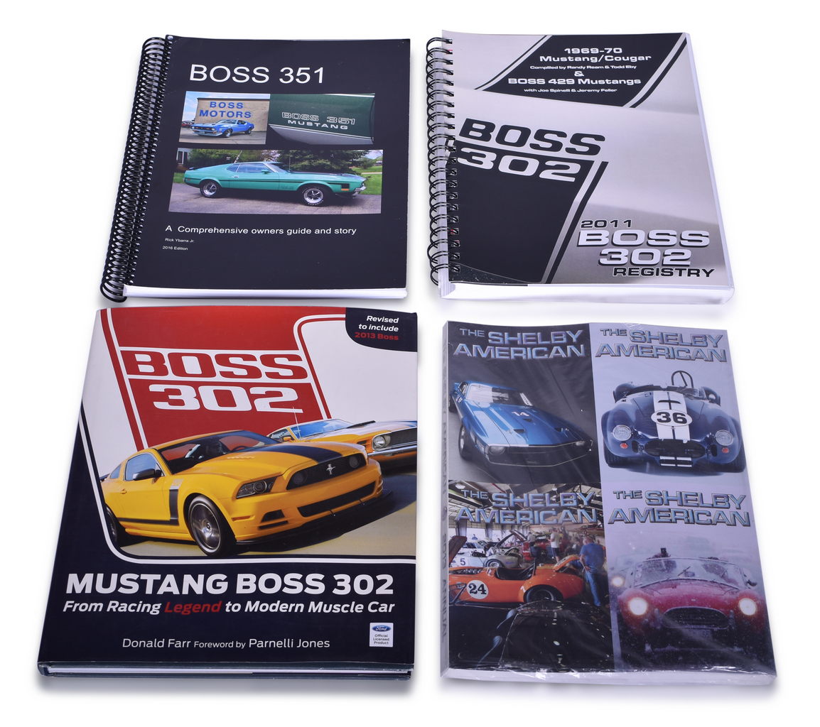 3576 - Four Ford Mustang Books - Boss 351, Boss 302, Shelby American thumbnail