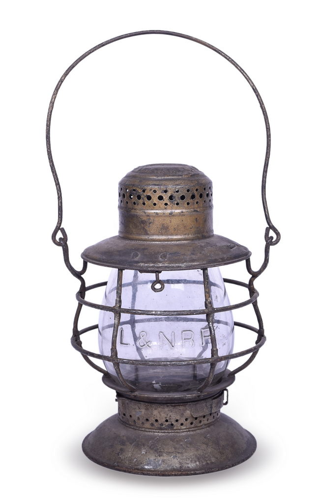 3080 - Dietz Louisville and Nashville Bell Bottom Lantern w/ Clear Cast Extended Base Globe thumbnail