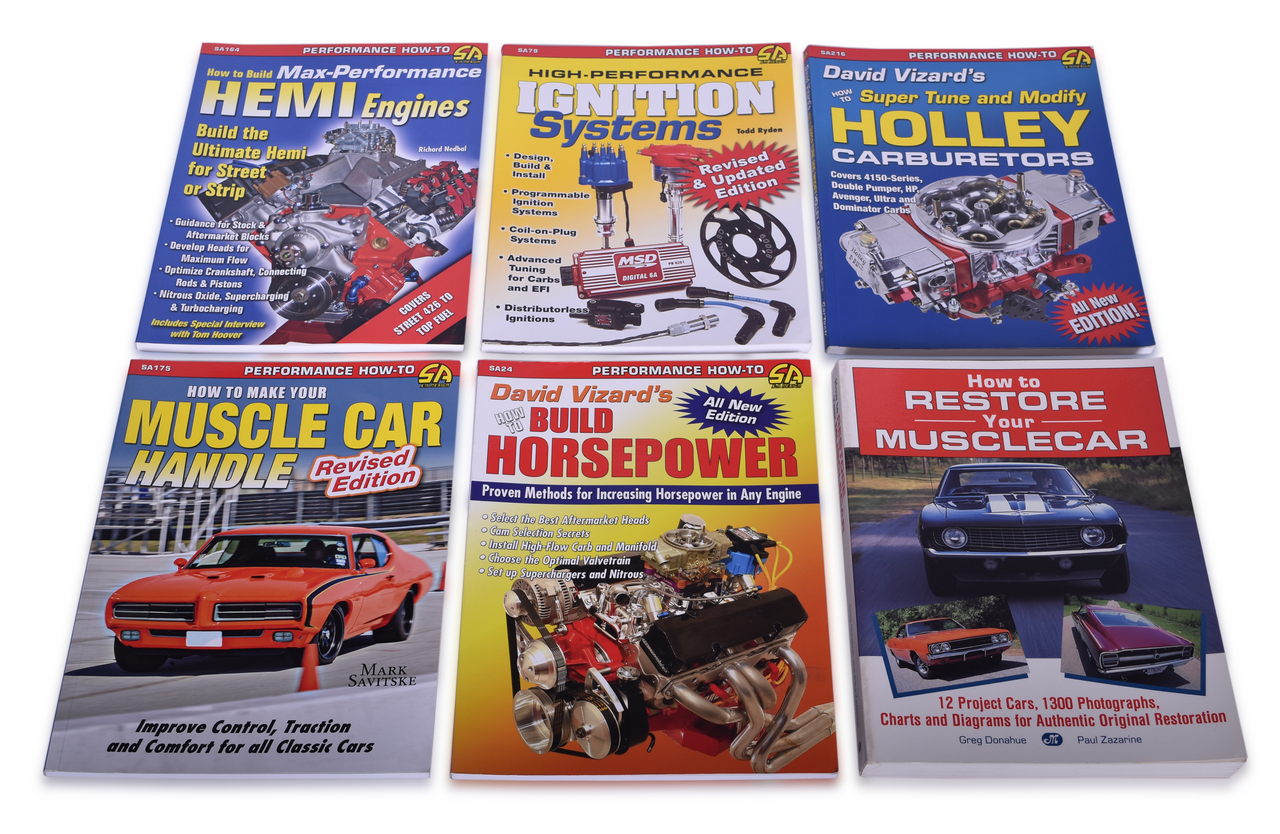 3580 - Six Muscle Car Performance Books from SA Design - Ford, Hemi, Holley thumbnail