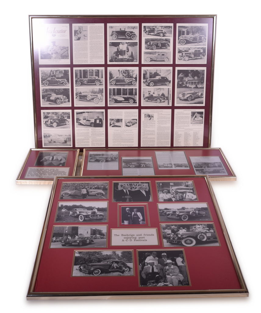 3586 - Four Framed Gordon Buehrig Articles and Photos thumbnail