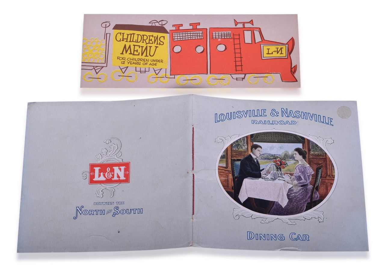 3091 - 1901 Louisville and Nashville Railroad Dining Car Booklet and Childrens Menu thumbnail