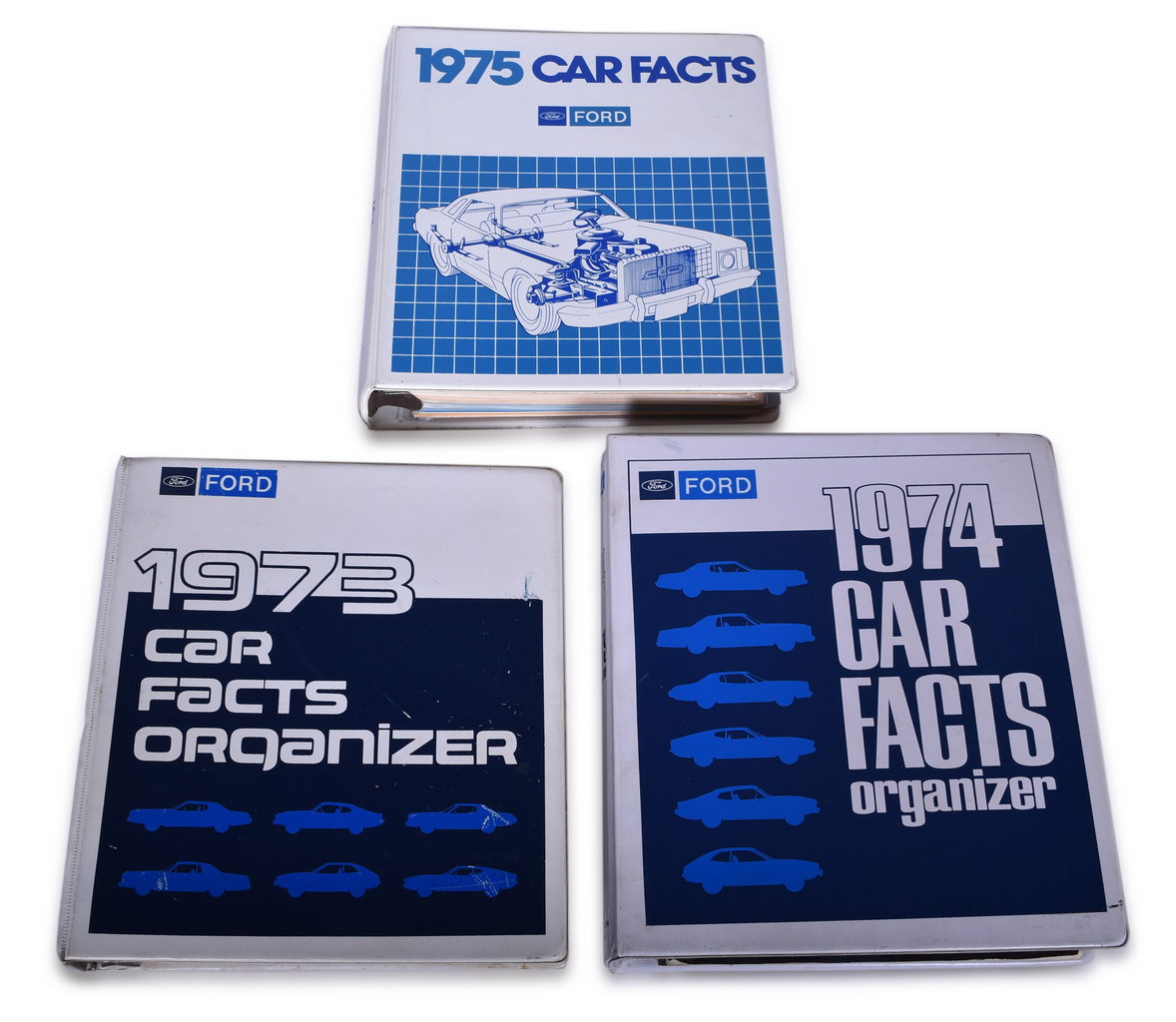 3592 - Set of Three Ford Dealership Car Fact Organizers - 1973-1975 thumbnail