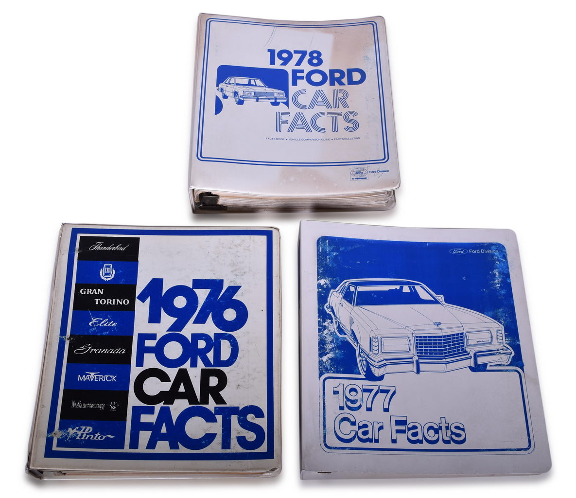 3596 - Set of Three Ford Dealership Car Fact Organizers - 1976-1978 thumbnail