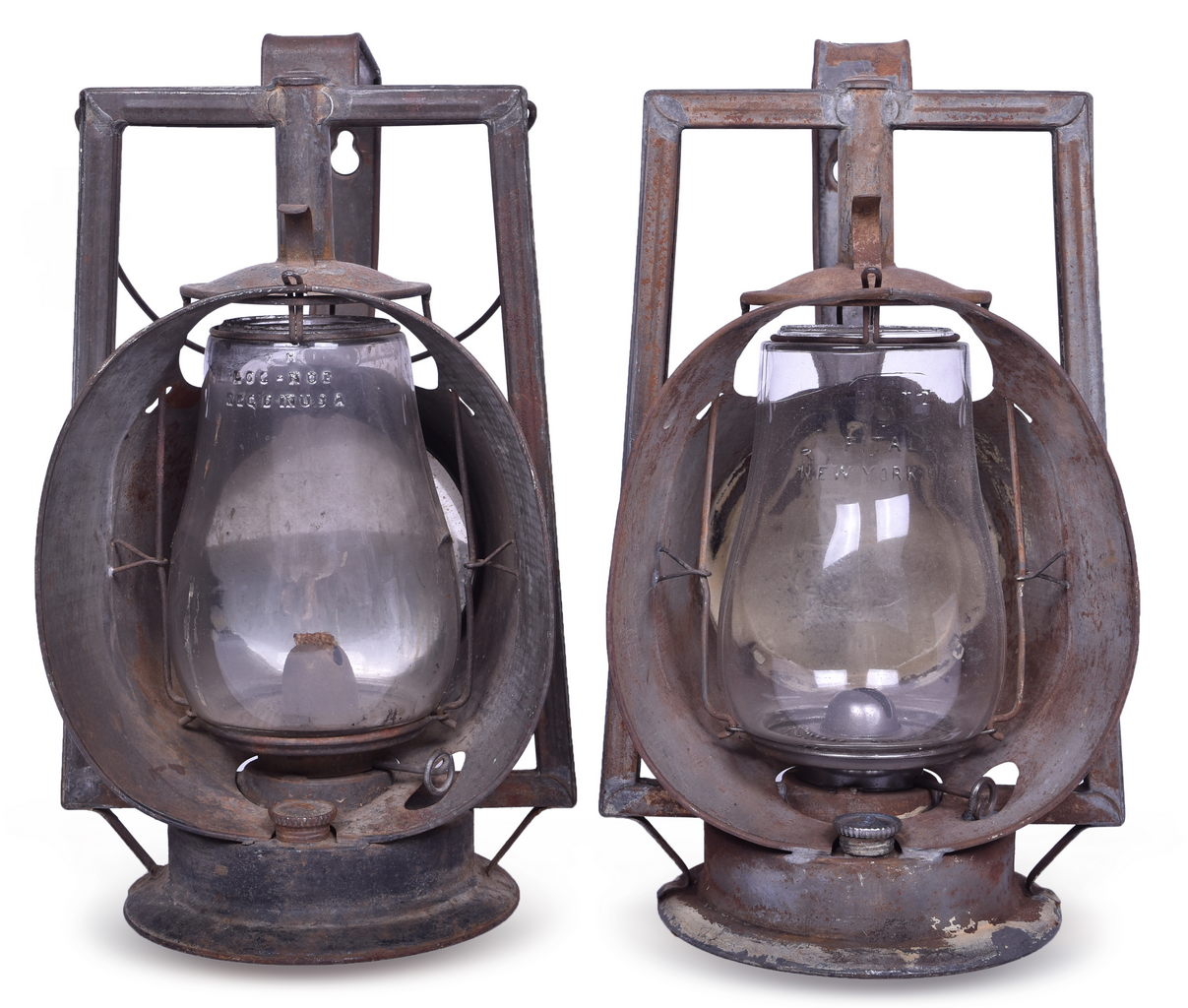3102 - Pair of Delaware and Hudson and Lehigh Valley Railroad Dietz Acme Inspection Lamps thumbnail