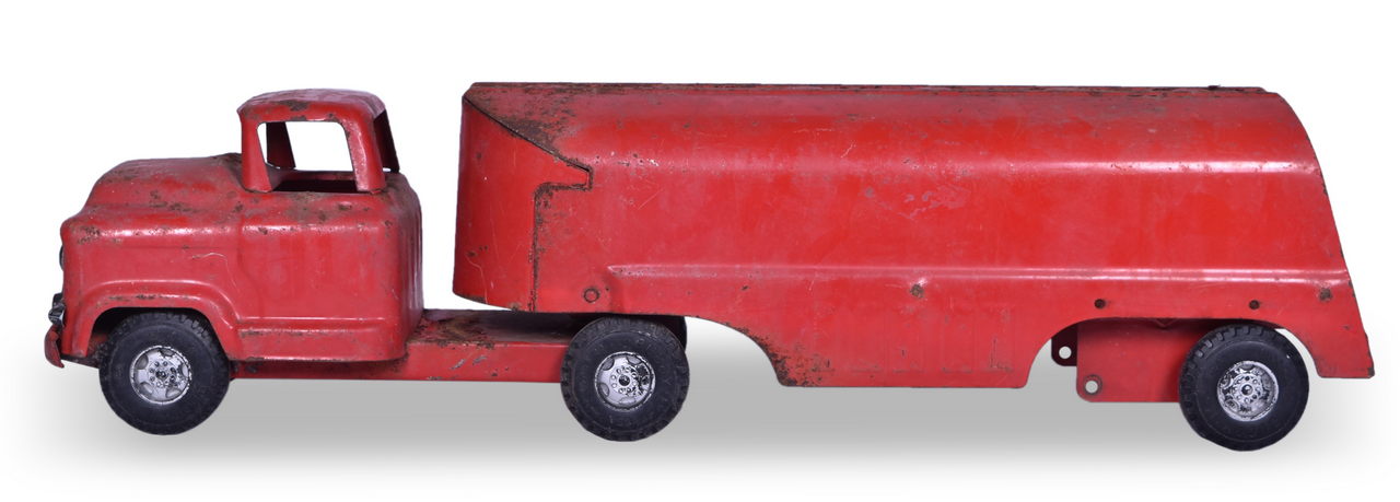 3603 - Buddy L Pressed Steel GMC 550 Texaco Tanker Toy Truck thumbnail