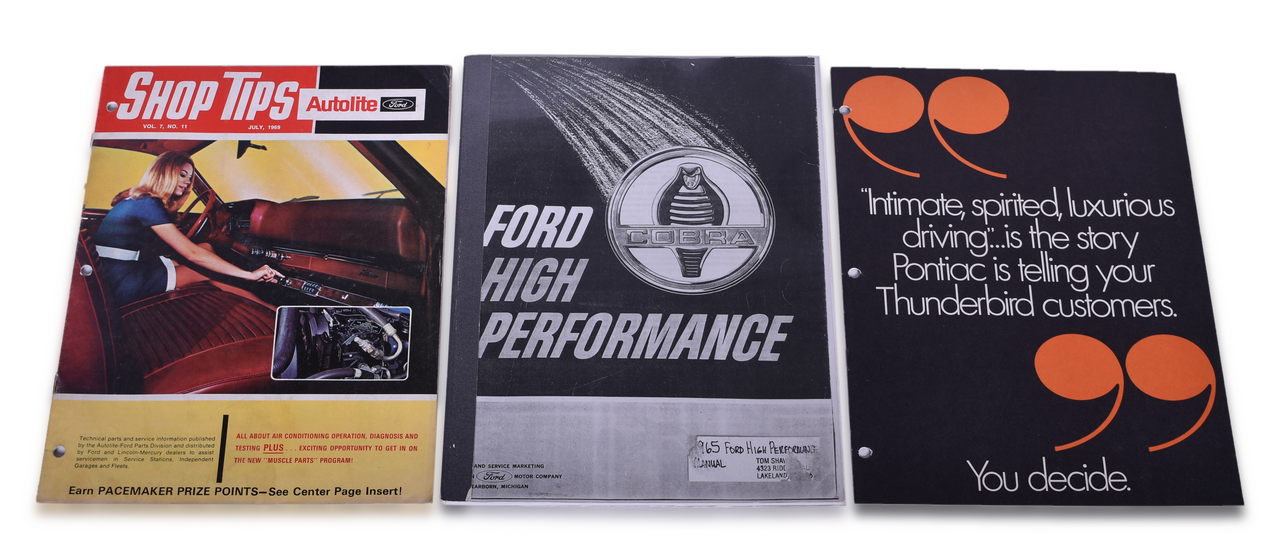 3604 - 1965 Ford High Performance Manual, 1969 Thunderbird, 1969 Ford Dealer Shop Tips thumbnail