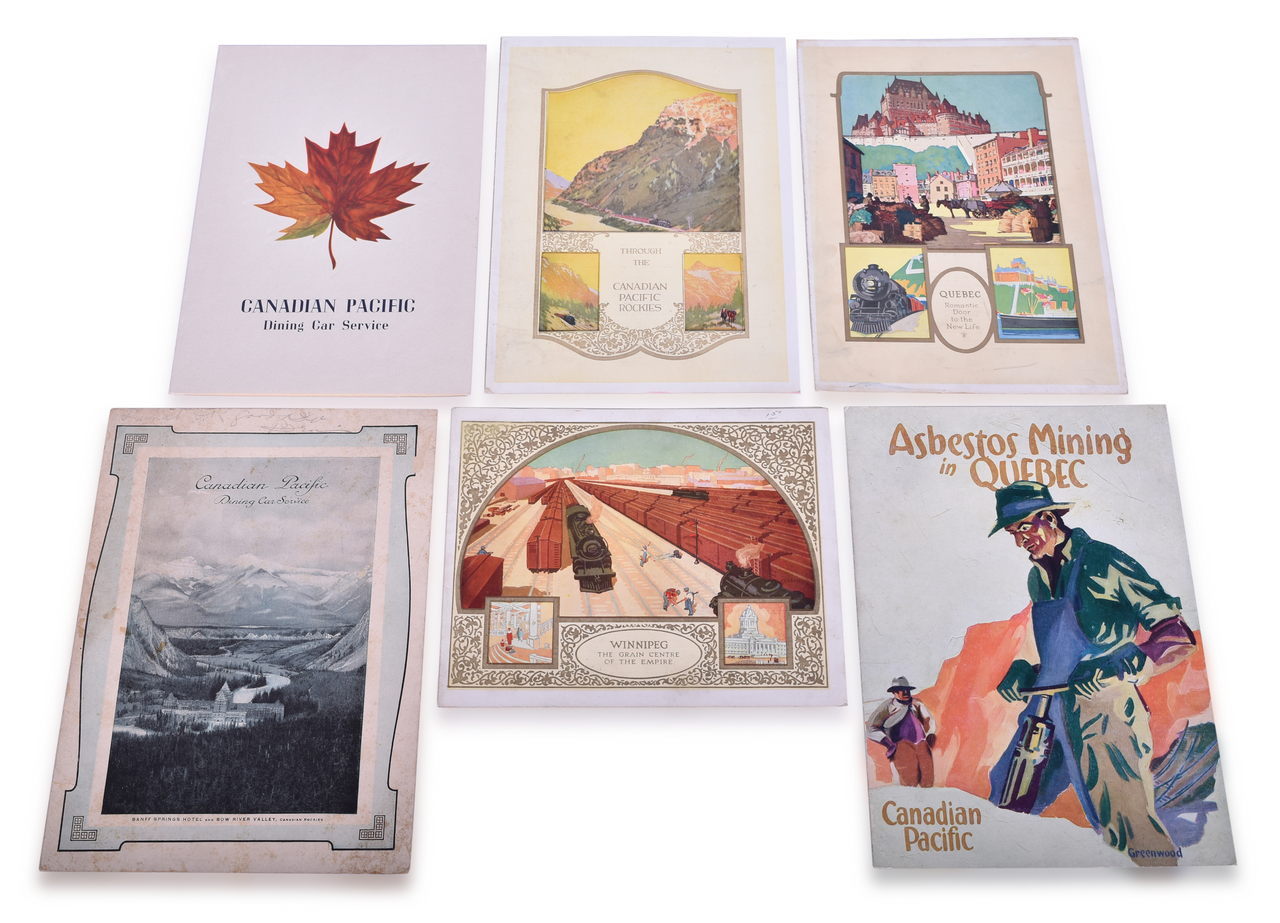 3115 - Seven Canadian Pacific Railway Dining Car Menus - Banff Springs Hotel, The Dominion, Asbestos Mining in Quebec, and More thumbnail