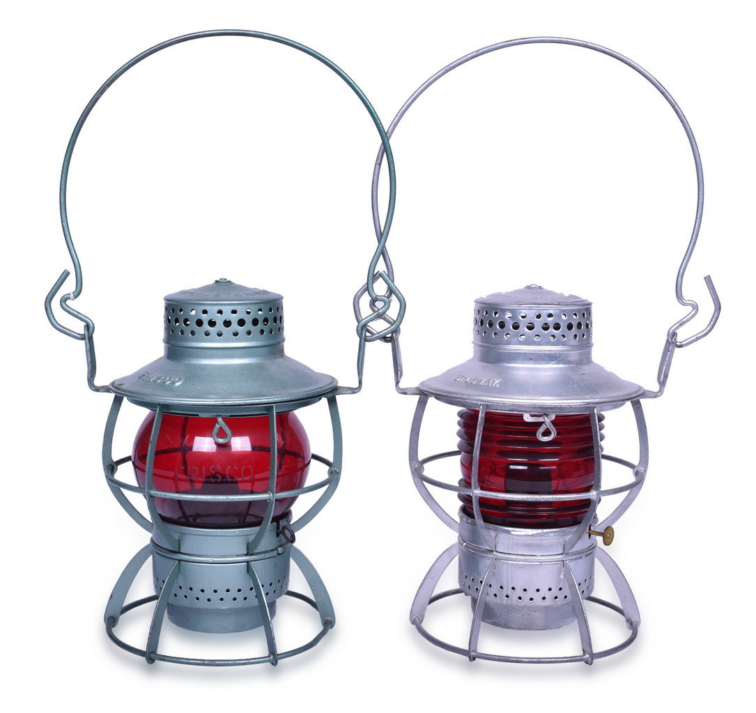 3116 - Pair of Frisco and Cotton Belt Dressel Railroad Lanterns thumbnail
