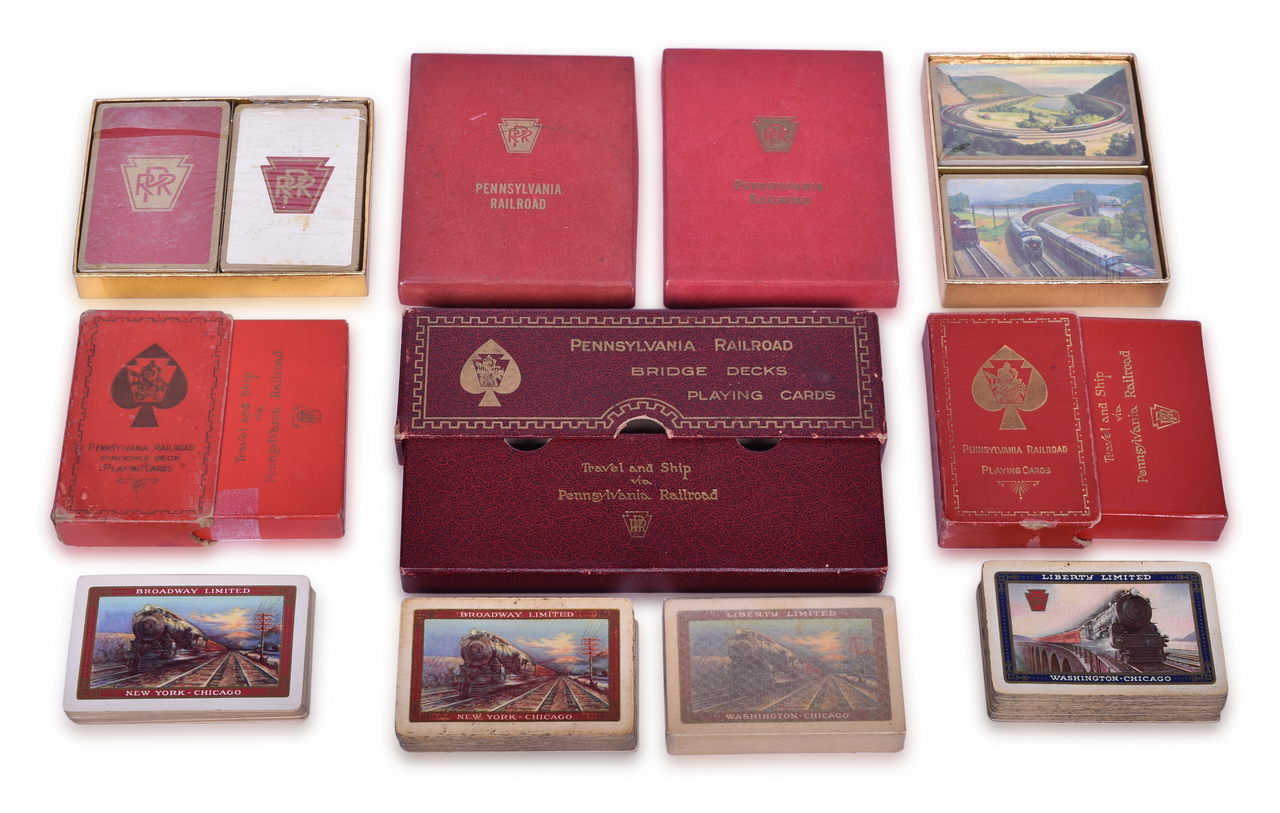3117 - Eight Pennsylvania Railroad Playing Card Decks - Liberty Limited, Broadway Limited, and More thumbnail