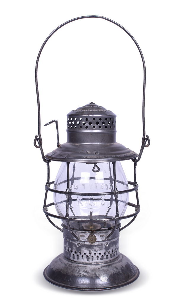 3122 - Adams & Westlake Reliable Kansas City Southern Bell Bottom Lantern w/ Clear Cast Globe thumbnail