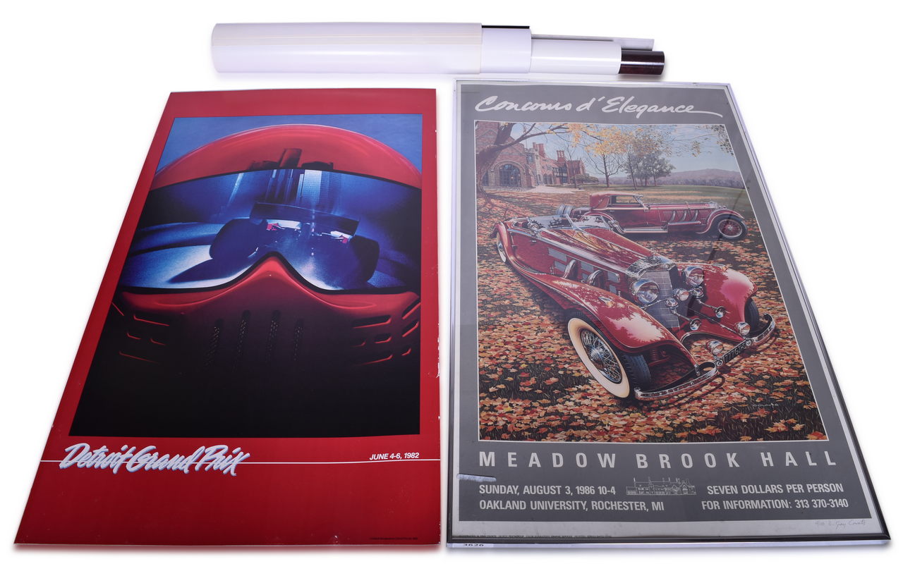 3626 - 11 Automotive Posters - Detroit Grand Prix, Auburn, Willstead, etc. thumbnail